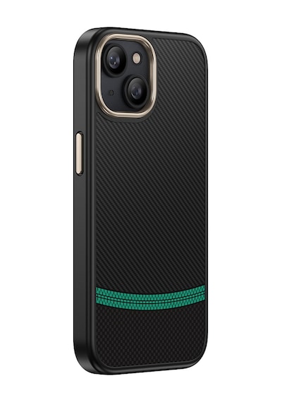 Nihcase Apple Uyumlu iPhone 14 Plus Kılıf M-safe Manyetik Şarj Karbon Fiber Görünüm Antina Kapak