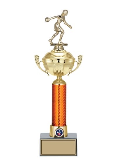 Odak Kupa - Figürlü Kupalar - Bowling Kadın Figürlü Kupalar Fg-056 A - 45 Cm Altın - Beyaz