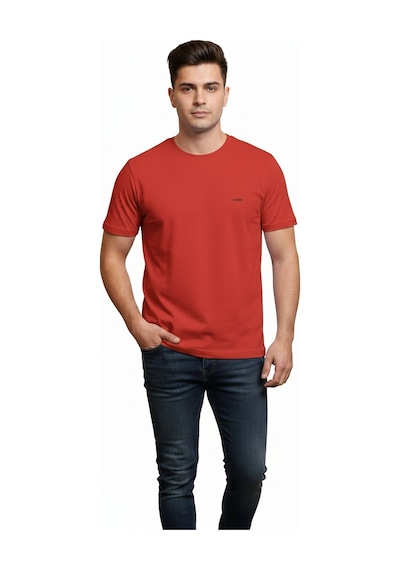 Vigoss Erkek Battal O Yaka Basıc T-shırt B3124-03370 KIrmızı