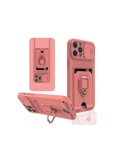 Newface - 165 - iPhone Uyumlu 12 Pro Max Kılıf Zuma Kartvizitli Yüzüklü Silikon - Csmo-tex - - Pembe