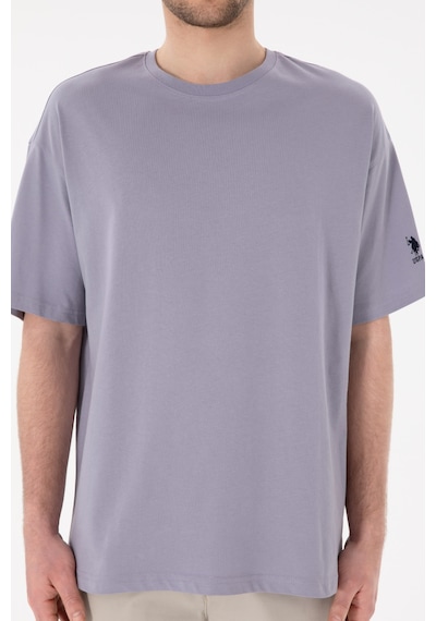 U.S. Polo Assn. Erkek Oversize Fit Bisiklet Yaka Gri Tişört 50305859-VR024