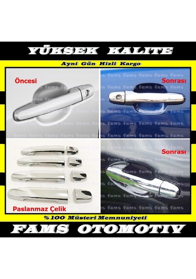 Daihatsu Terios Krom Kapı Kolu 4 Kapı 2006 Üzeri P. Çelik