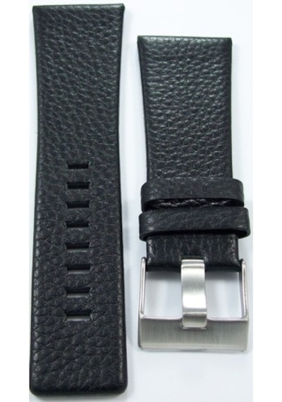 1Kalite 32Mm Uzun Siyah Deri Saat Kayışı Diesel Model Saat Kordon