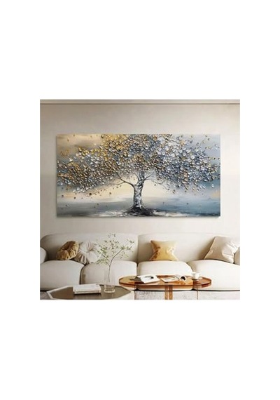Hayat Ağacı Kanvas Tablo, Renkli 70 X 100 Cm