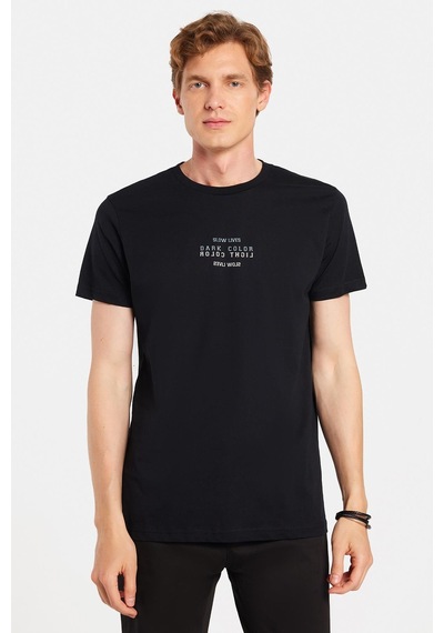 Tudors Erkek Slim Fit Dar Kesim %100 Pamuk Yumuşak Dokulu Baskılı Siyah Bisiklet Yaka Tişört-33163 Siyah Tudors Erkek Slim Fit Dar Kesim %100 Pamuk Yumuşak Dokulu Baskılı Siyah Bisiklet Yaka Tişört-33163 Siyah