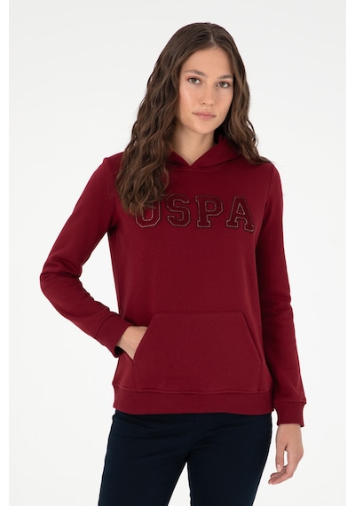 U.S. Polo Assn. Kadın Bordo Basic Kapüşonlu Sweatshirt 50296931-VR014 U.S. Polo Assn. Kadın Bordo Basic Kapüşonlu Sweatshirt 50296931-VR014