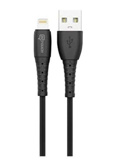 Soft 2.4a Uyumlu Lightning Usb Şarj Ve Data Kablosu, 1 Metre - Siyah