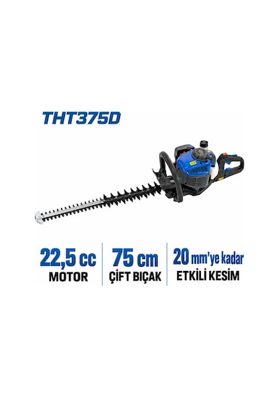 Hyundai Tht375d Black Edition 22,5 Cc 75 Cm Çift Bıçaklı Benzinli Çit Budama Makinesi