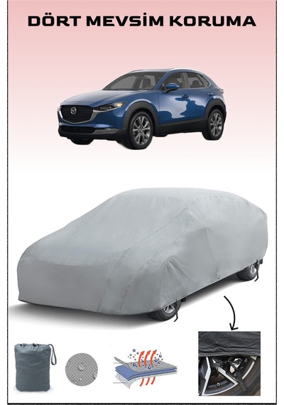 Mazda Cx-30 Uyumlu Araba Brandası, Oto Branda, Araba Çadırı, Su-güneş Geçirmez Gri