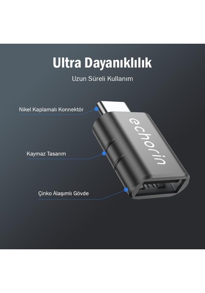 İkili Otg Akıllı Giriş Usb 3.0 To Type-c Dönüştürücü Adaptör Çevirici 5gbps, Apple Uyumlu iPhone 16, Pro,