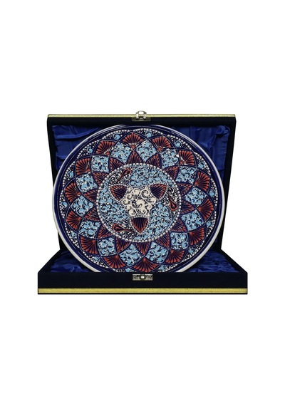 E38 El İşçiliği Çini Tabak 25 Cm - 6660