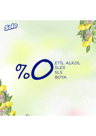 Solo Doğal Hijyen Limon&biberiye Islak Mendil 12'li 600 Yaprak