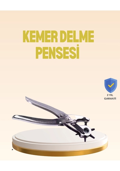 Profesyonel Deri Delme Pensesi Döner Başlıklı Kemer 6 Fonksiyonlu