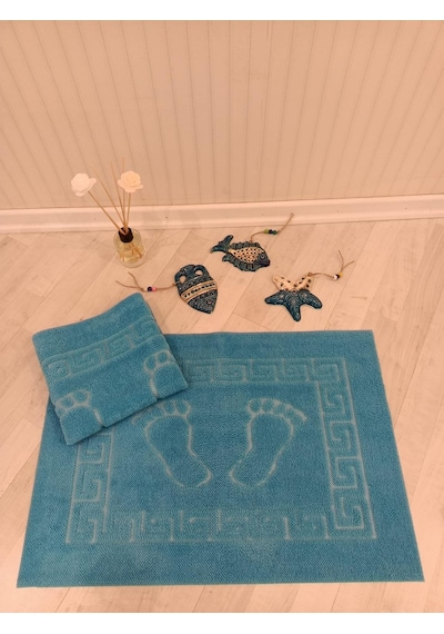 Ekstra Yumaşak 2 Adet Kaydırmaz Banyo Paspas Ayak Havlusu Ayakhavlu 001