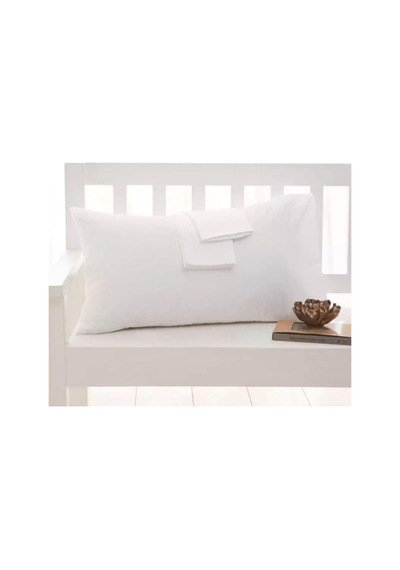 Beyaz Renkli Pamuklu Kumaştan Kapaklı Yastık Kılıfı 2 Adet 50 X 70 Cm Beyaz Tek Ebat 50 X 70 Çok Renkli