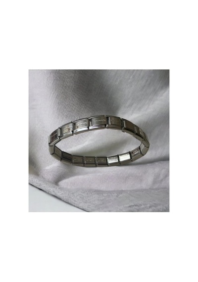 Unisex Italyan Charm Bileklik Paslanmaz Çelik Bileklik Gümüş