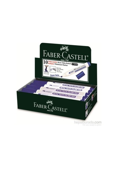 Faber Castell Tahta Kalemi W20 Doldurulabilir Mavi - 10 Adet Mavi