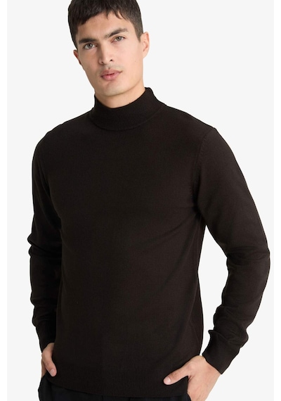 Defacto Slim Fit Dar Kesim Balıkçı Yaka Basic Düz Triko Kazak R1127az25wnbn497 Kahve