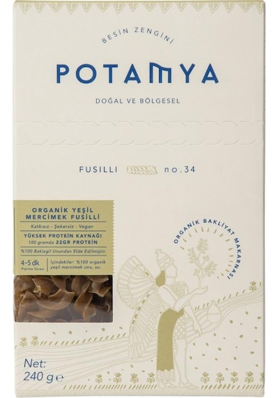 Potamya Organik Yeşil Mercimek Fusilli Makarna 240 Gr 240 G