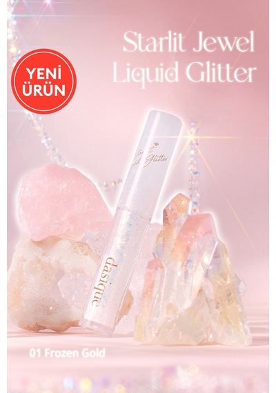 Dasique İnci Işıltılı Likit Glitter Starlit Jewel Liquid Glitter 01 Frozen Gold 01 Frozen Gold