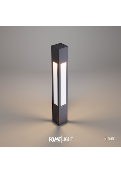FoneLight Luxera 75 cm LED Bahçe Aydınlatma Direği Antrasit Alüminyum IP65 Peyzaj Yürüyüş Yolu Lambası 3000K