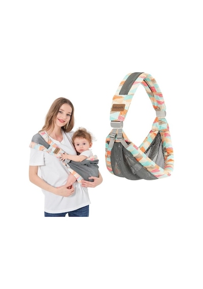 Iulonee Ayarlanabilir Ergonomik Bebek Sling Taşıyıcı Nefes Alabilir, Tek Omuzda Taşınabilir Portbebe