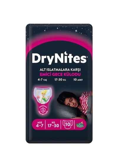 Drynites Kız Gece Emici Külodu 4 7 Yaş 60 Adet