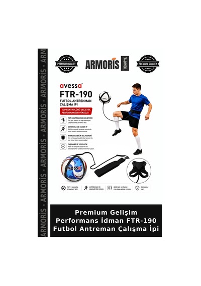 Premium Gelişim Performans İdman Ftr-190 Futbol Antreman Çalışma İpi Çok Renkli