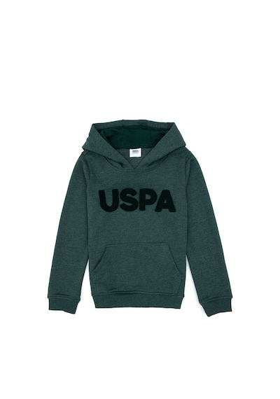 U.S. Polo Assn. Erkek Çocuk Koyu Yeşil Basic Kapüşonlu Sweatshirt 50307721-VR079