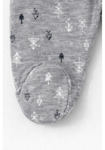 HelloBaby 2'li Bebek Tek Alt Pantolon Gri-ekru