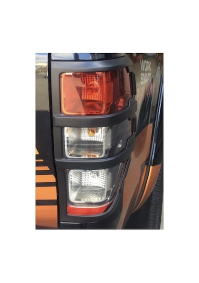 Ford Ranger 2015-2022 Arka Stop Çerçevesi Seti Mat Siyah Stop Çerçeve Kaplama / Trim