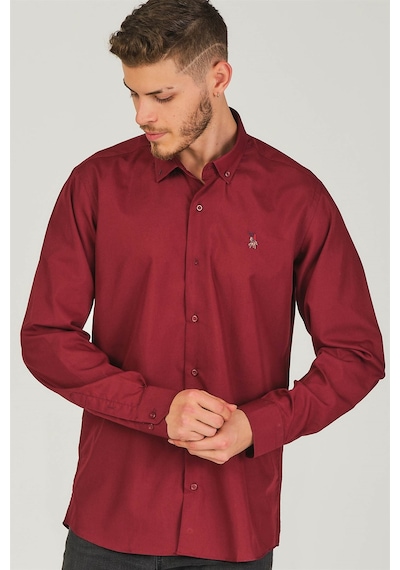 G725 DEWBERRY ERKEK GÖMLEK-KOYU BORDO Koyu Bordo