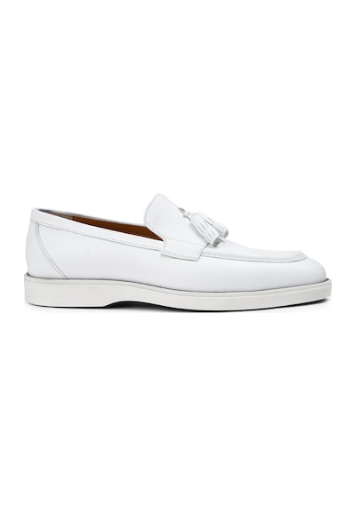 Deery Hakiki Deri Beyaz Erkek Loafer Ayakkabı - 01958mbyzc01 Beyaz