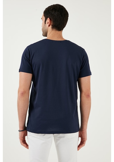 Buratti Bisiklet Yaka Pamuklu Slim Fit Erkek T Shirt 541There Lacivert