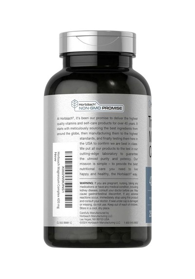 Triple Magnesium Complex, 420 Mg, 250 Capsules - Dmm1141