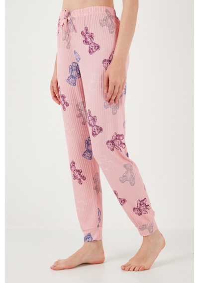 Lela Regular Fit Kısa Kollu Bayan Pijama Takımı 65740104 Pembe