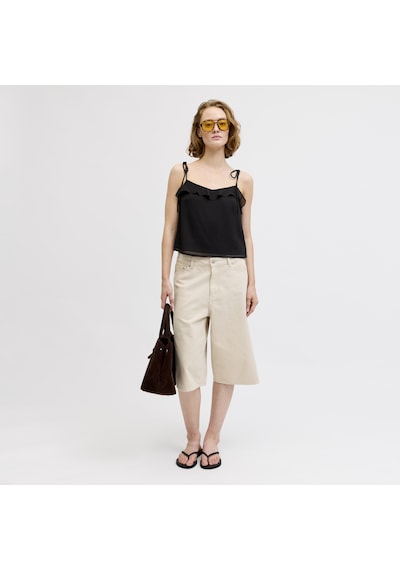 Jack & Jones Kadin V Yaka Kolsuz Üst - Lana - 12294603 Siyah