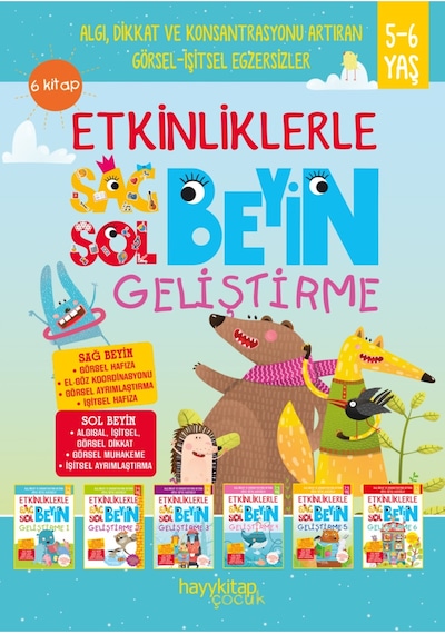 Etkinliklerle Sağ Beyin Sol Beyin Geliştirme 5-6 Yaş 6'lı Set
