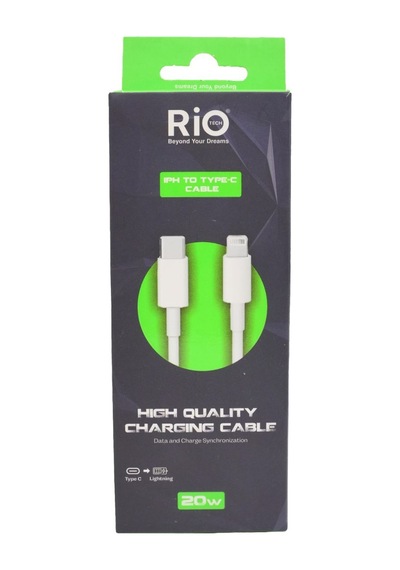 Rio Tech 20w Type-c To Lightning Şarj Kablosu - Hızlı Ve Güvenilir