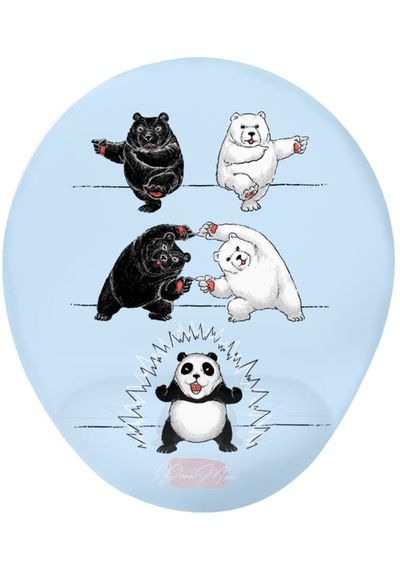 Pandalar Nasıl Oluşur Baskılı Bilek Destekli Mouse Pad Mousepad