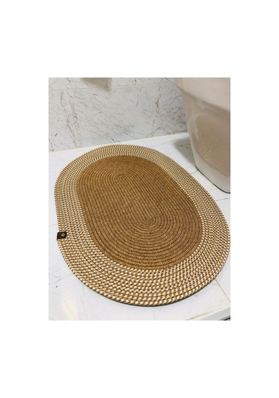 Jüt,hasır,tek Li,banyo Paspası,bohem Tarzı Banyo Takımı, Paspas/40x60 Hasırkrem Hasırkrem