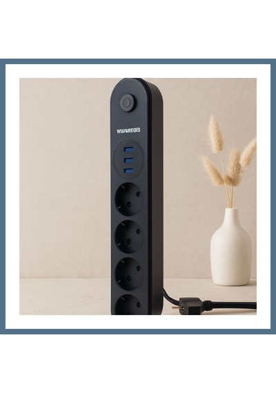 Buradabulabilirsin Termal Korumalı Anahtarlı 4'lü Uzatma Kablosu 3 Usb 2 M Bbz