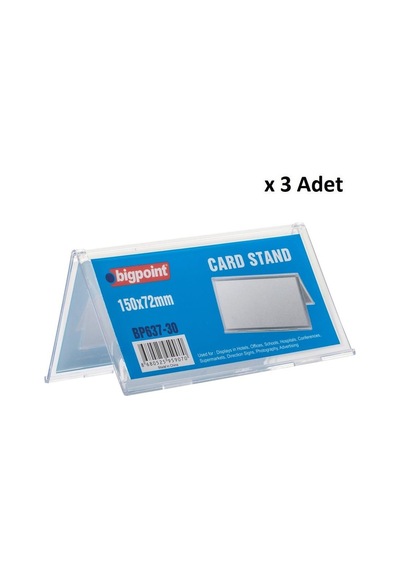 Bigpoint Kart Standı Çift Taraflı 150x72mm X 3 Adet