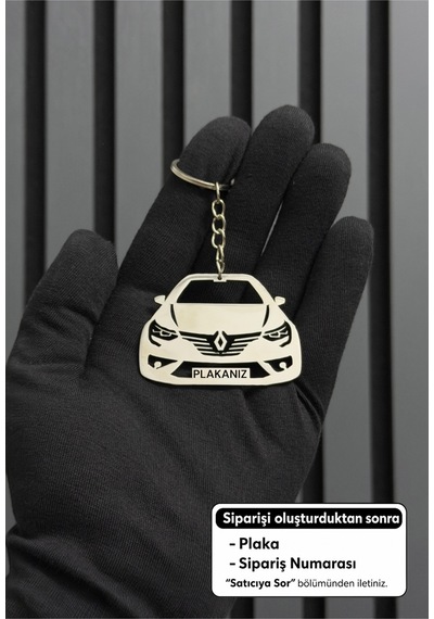 Kişiye Özel Megane 4 Anahtarlık Paslanmaz Çelik