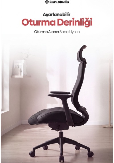 Lizbon Ergonomik Çalışma Koltuğu Siyah