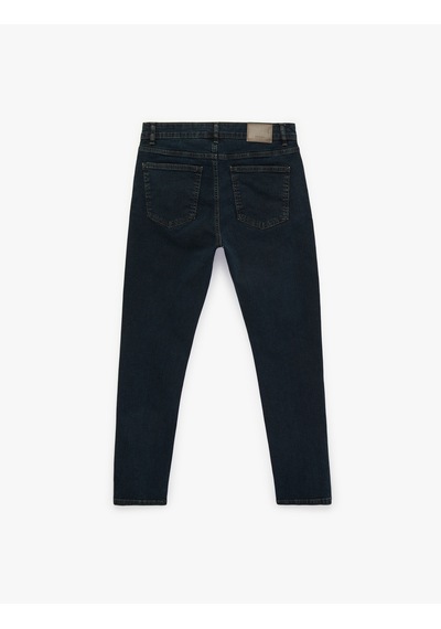 Koton Pamuklu Normal Bel Slim Fit Jean Pantolon - Brad Jean Petrol 6sam40144nd Petrol
