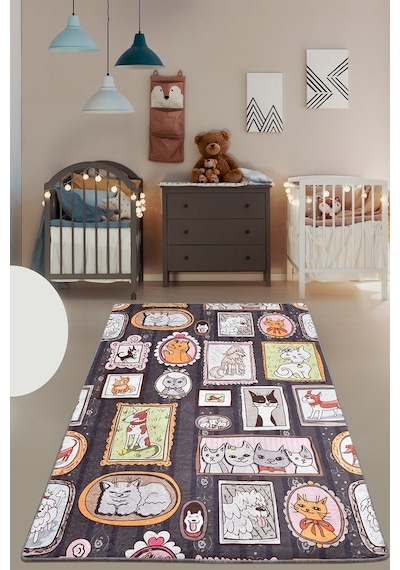 Frame Cats And Dogs Djt 140X190 Cm Çocuk Ve Bebek Halısı