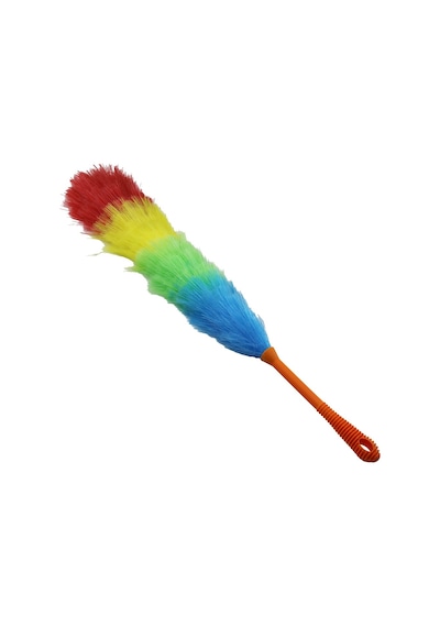 Lunaev Renkli Naylon Kıllı Toz Alma Püskülü Püskül 43.5 Cm + Renkli Kalın Plastik Sap 18.5 Cm 62 C