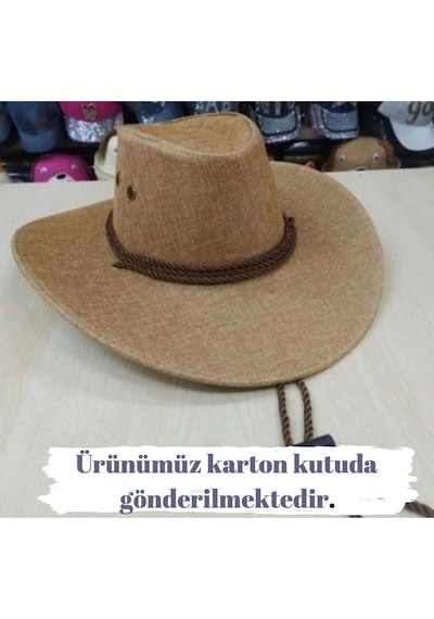 Suyutti Aksesuar Kovboy Şapka Hasır Çok Renkli