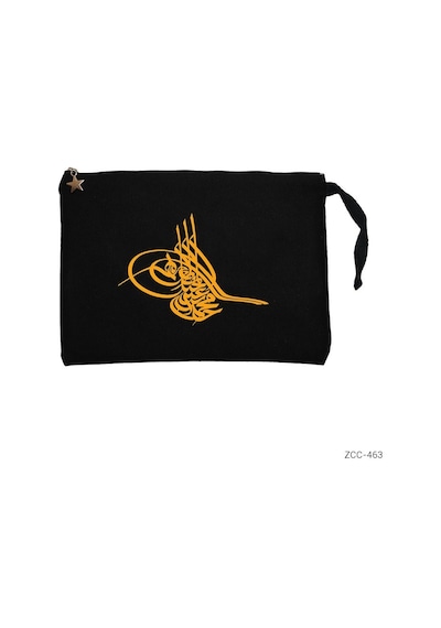 Zepplin Giyim Tuğra Arma Siyah Clutch Astarlı Cüzdan / El Çantası